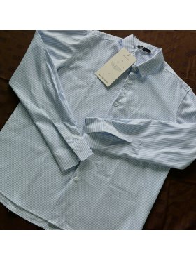 Áo Sơ Mi Francis Mantini Stripe Long Sleeve 'White Blue'